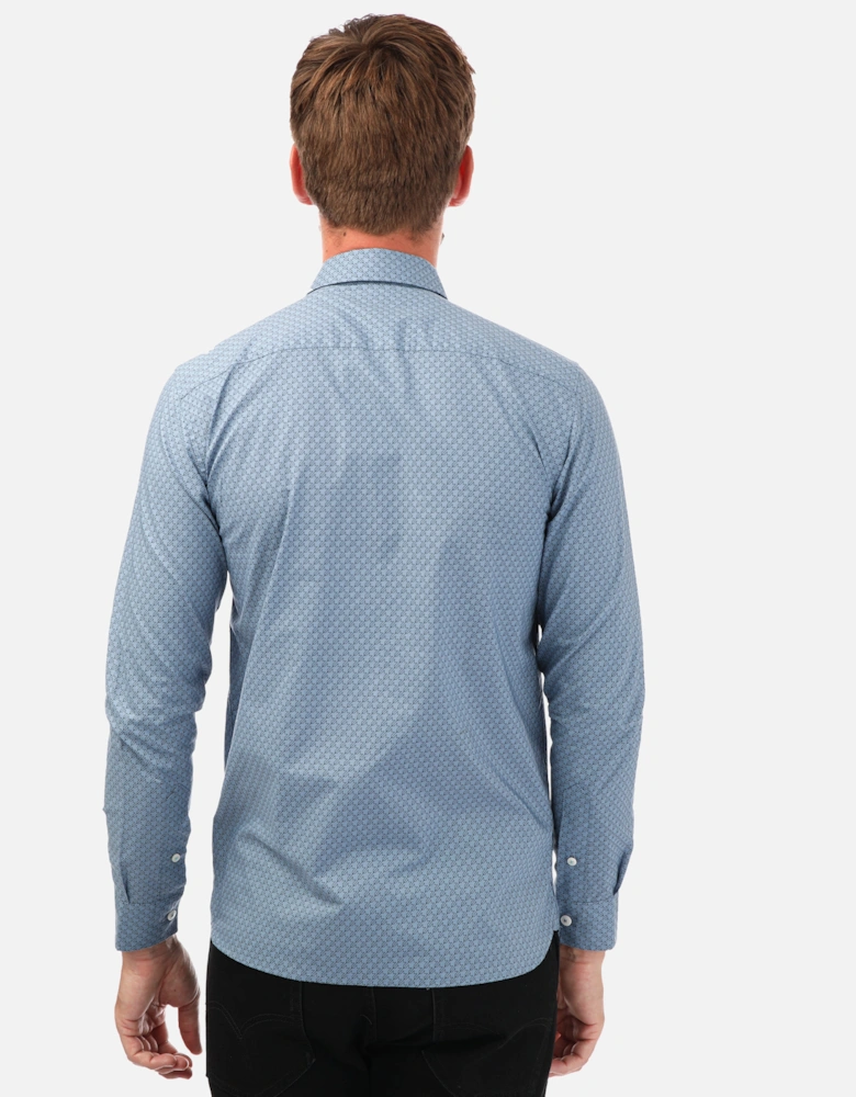 Mens Burstal Houndstooth Print Shirt