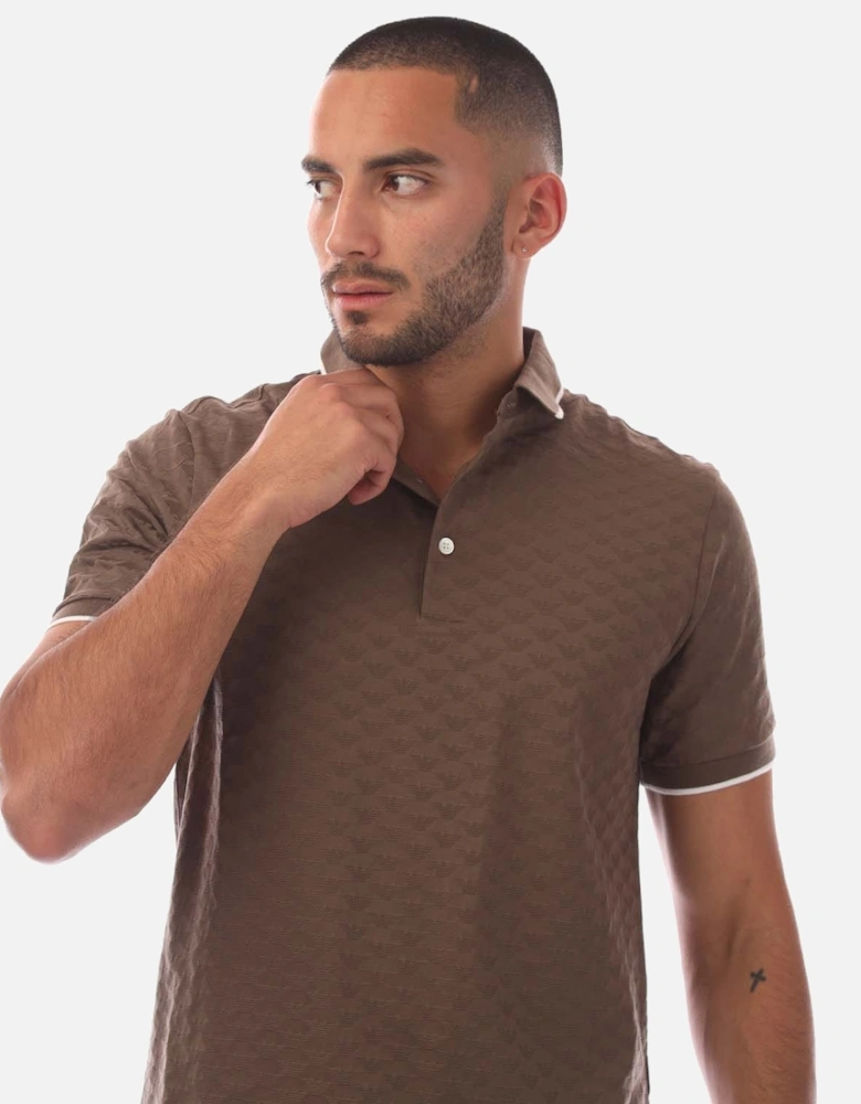 Allover Jacquard Eagle Polo Shirt