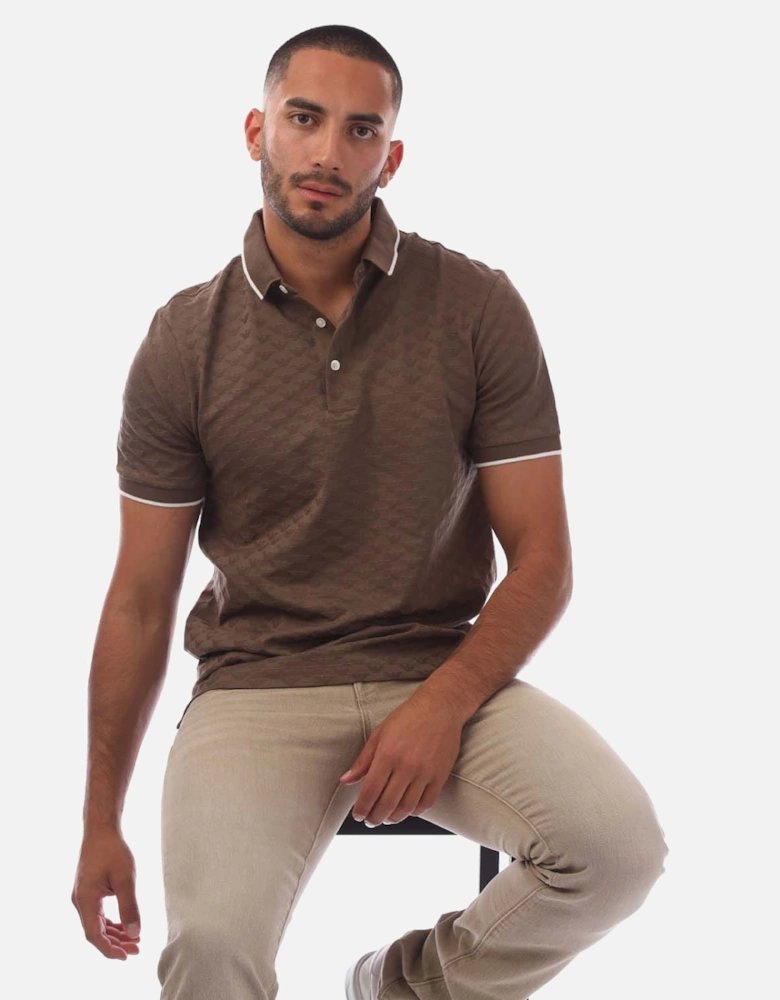 Allover Jacquard Eagle Polo Shirt