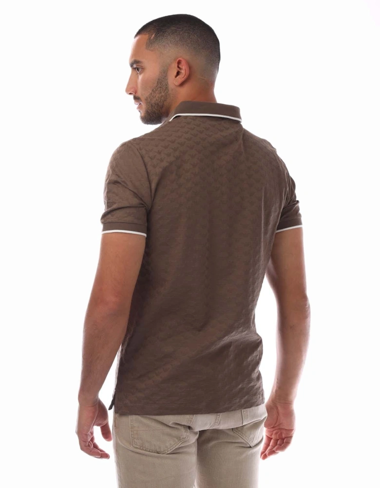 Allover Jacquard Eagle Polo Shirt