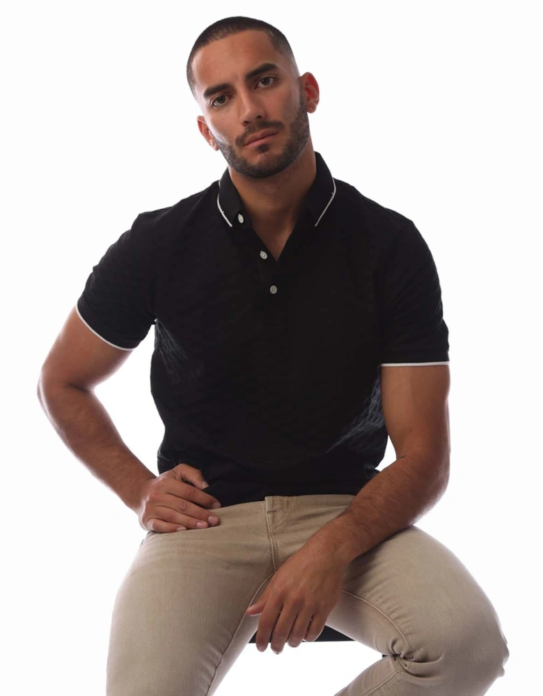Allover Jacquard Eagle Polo Shirt