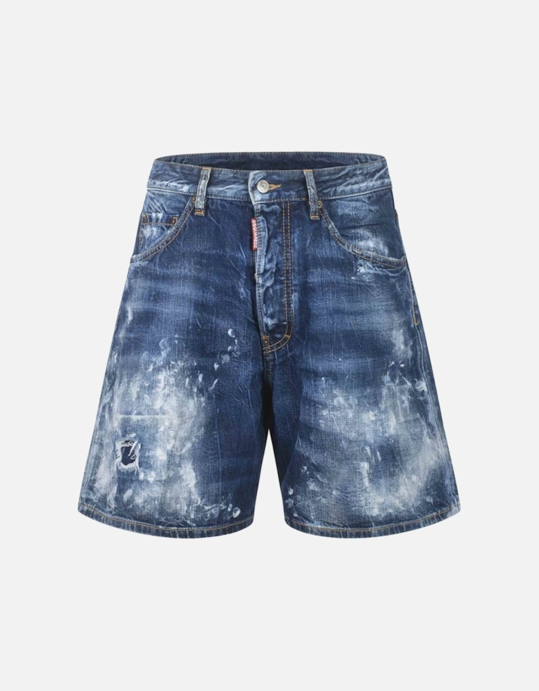 Dsquared Boxer Shorts Style Blue Denim Shorts