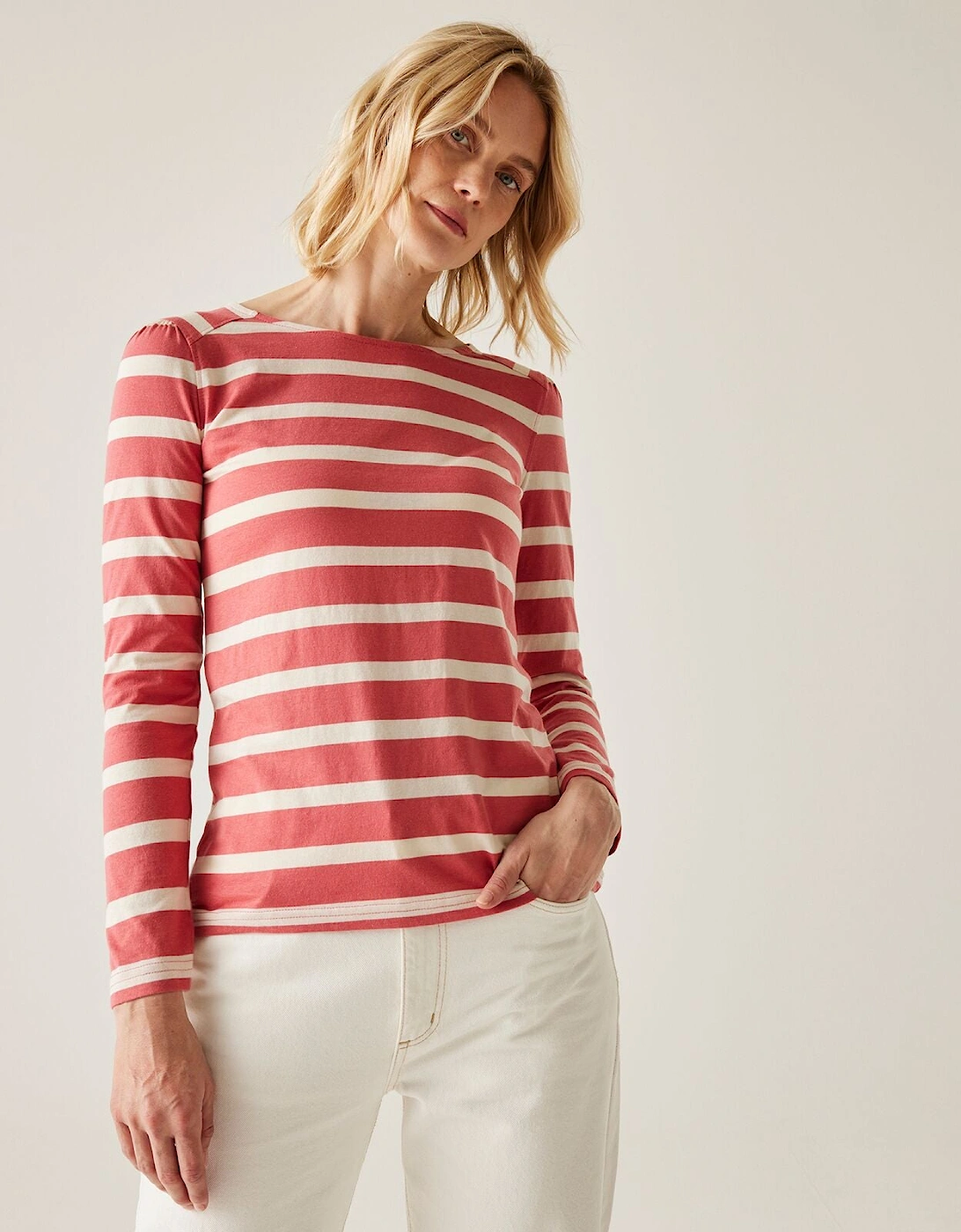 Regatta Womens Federica Striped Long Sleeve T-Shirt, 2 of 1