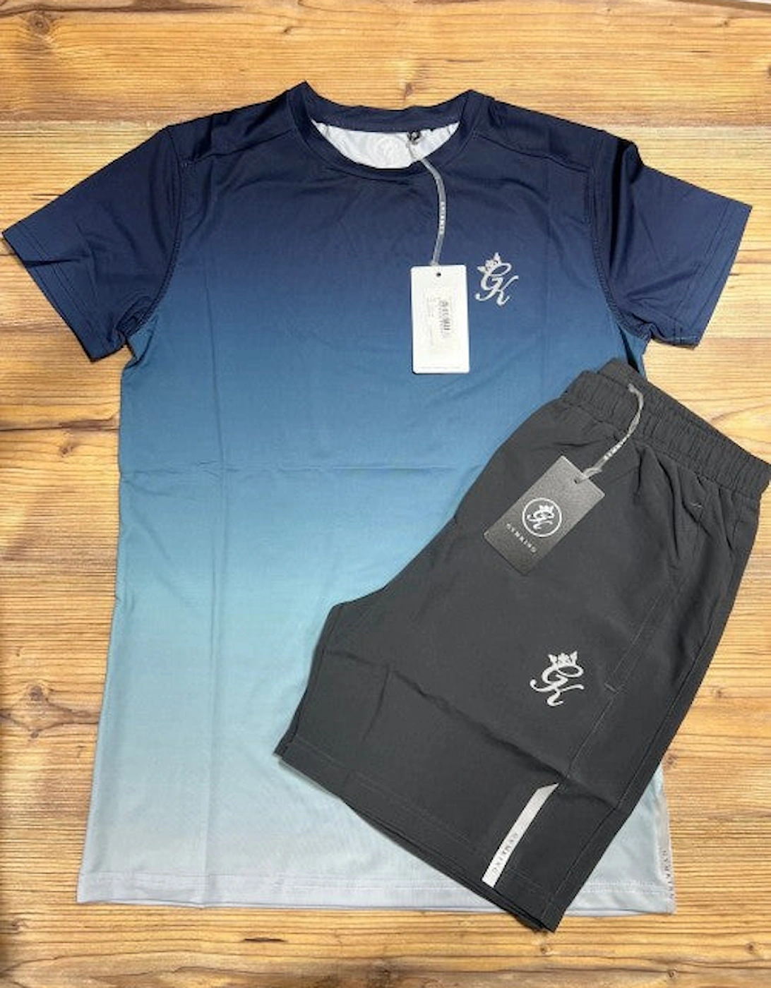 Sports Ombre T-Shirt & Short Set Blue, 2 of 1