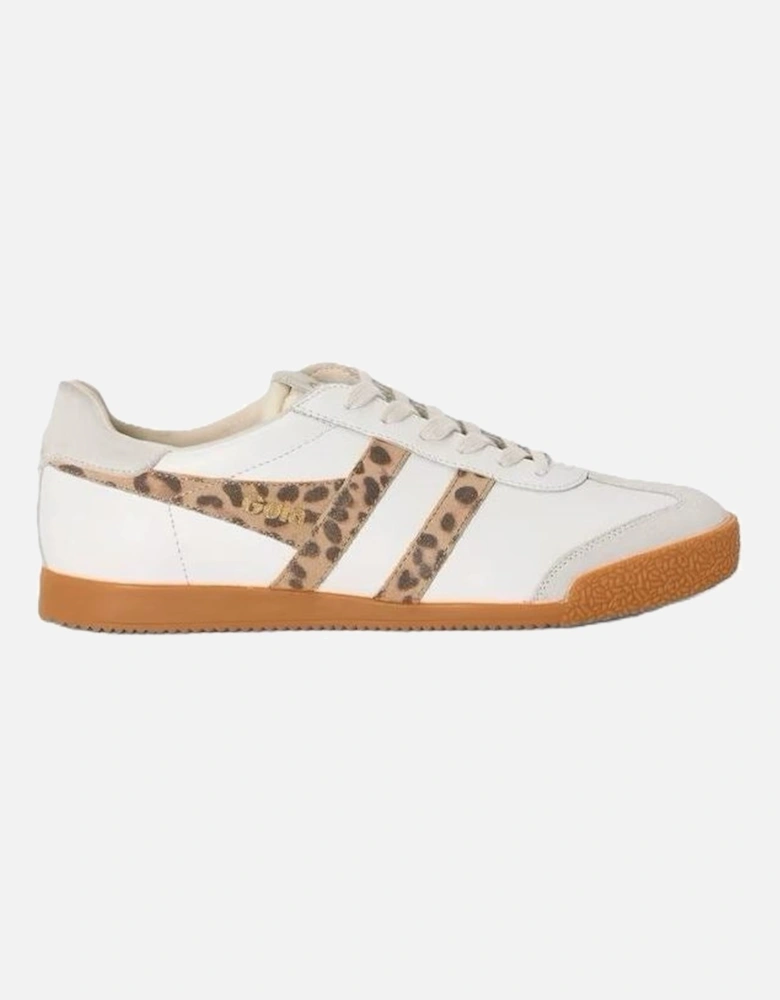 Elan Leather Women's White/Leopard/Off White Trainers