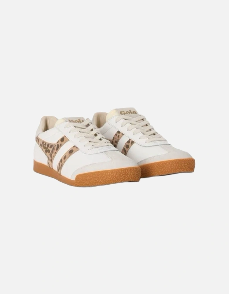 Elan Leather Women's White/Leopard/Off White Trainers