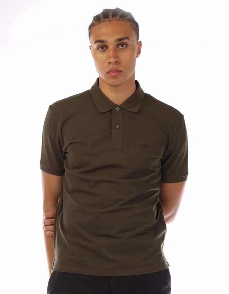Stretch Piquet Logo Polo Shirt