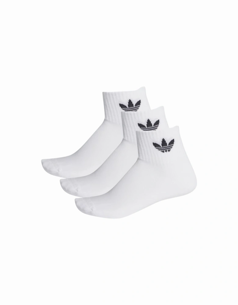 Mid Ankle Sock 3 Pack - White
