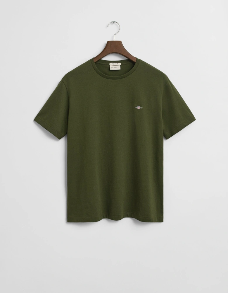 Mens Regular Fit Short Sleeve Shield Logo T-Shirt - 360 Country Green