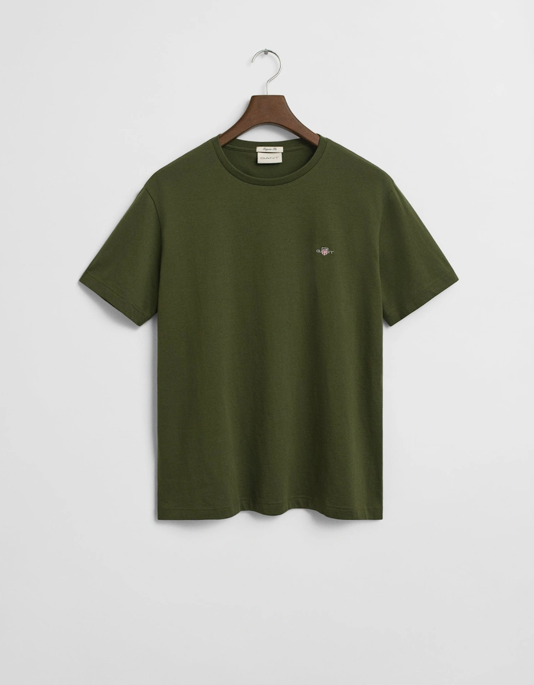 Mens Regular Fit Short Sleeve Shield Logo T-Shirt - 360 Country Green, 2 of 1