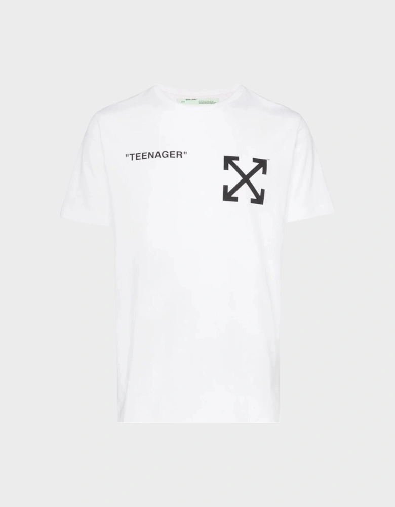 Flamed Bart Slim Tee White
