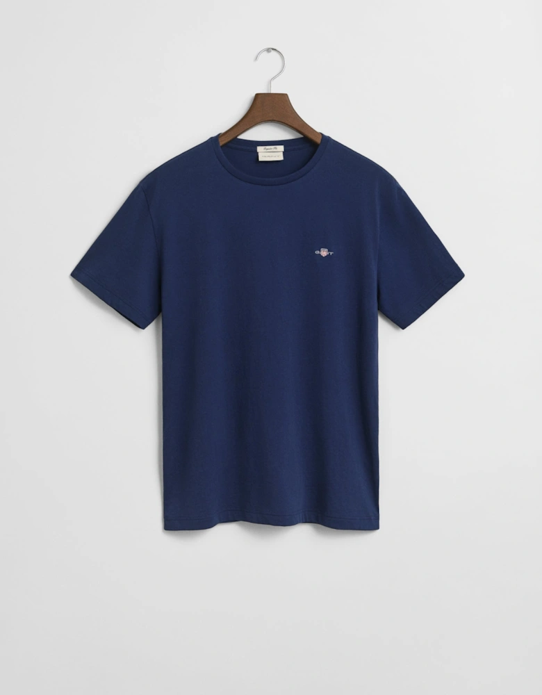 Mens Regular Fit Short Sleeve Shield Logo T-Shirt - 423 Persian Blue