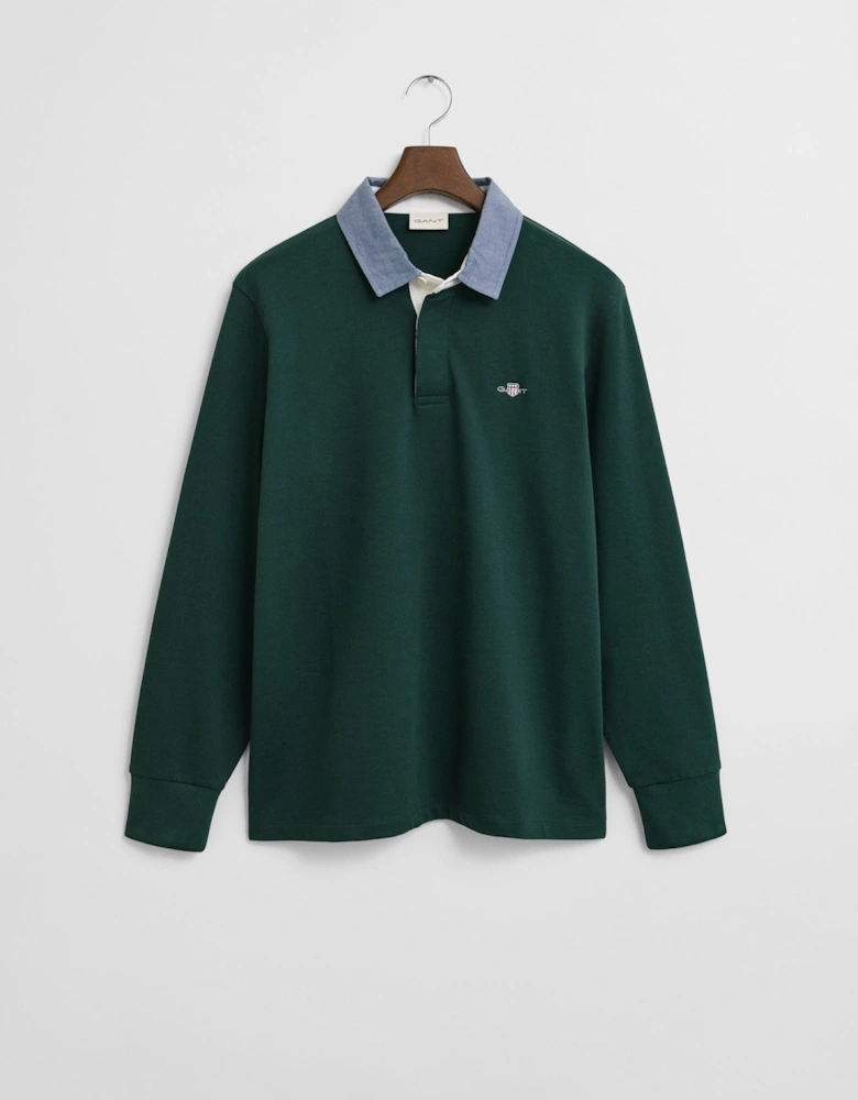 Mens Regular Fit Chambray Heavy Rugger - 374 Tartan Green