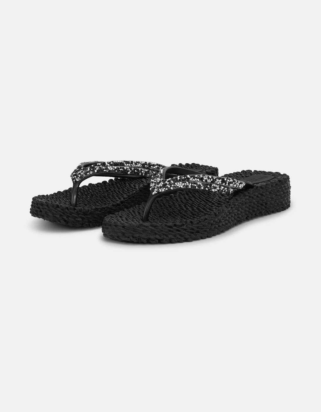 Black wedge flip flop, 3 of 2