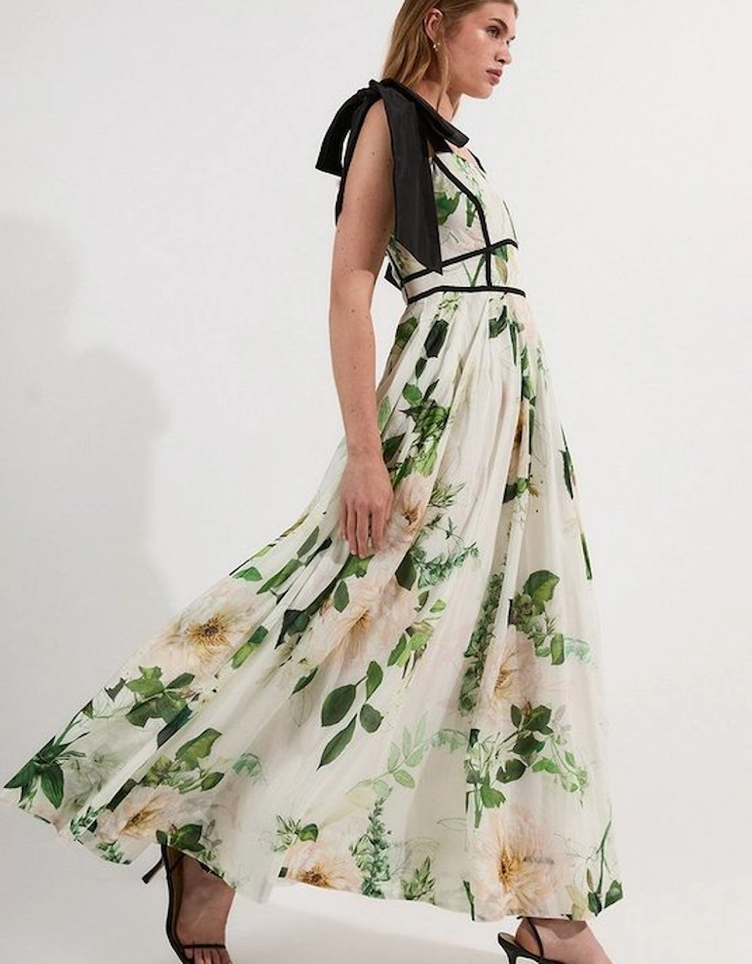 Lydia Millen Tall Floral Silk Cotton Woven Strappy Dress, 2 of 1