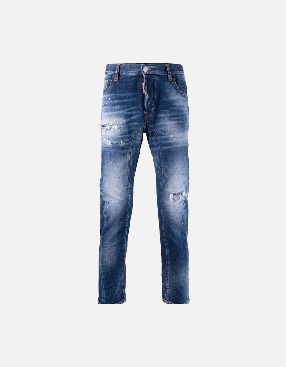 Tidy Biker Jean Ripped Style Blue Denim Pants, 5 of 4
