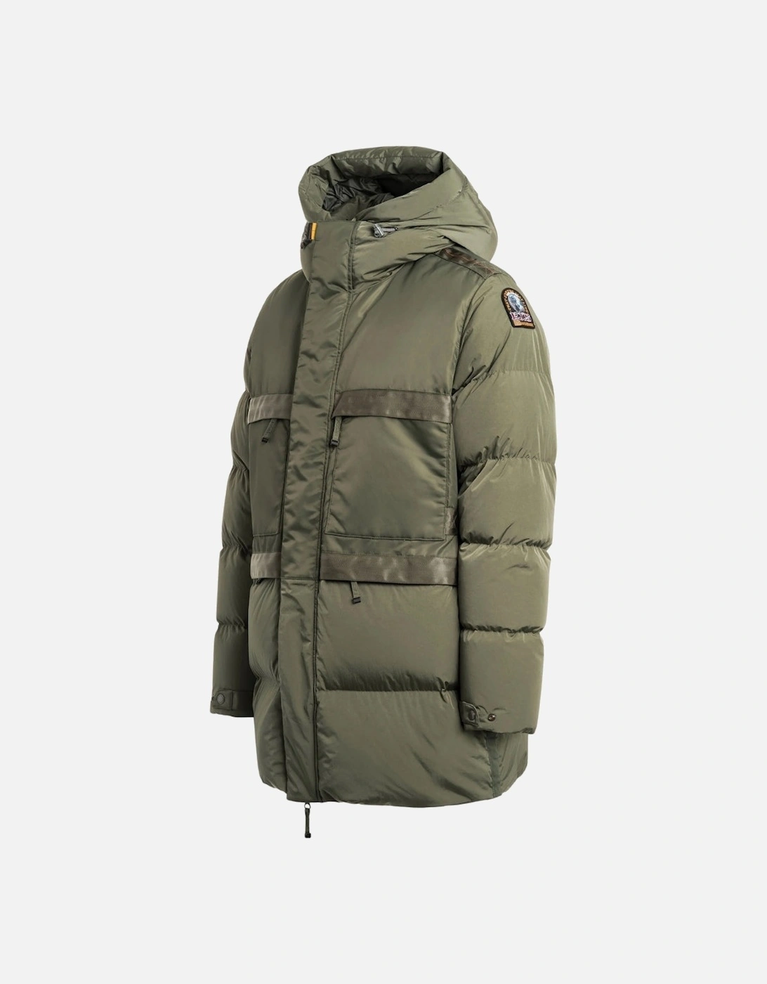 Venture Thyme Green Long Hooded Down Jacket
