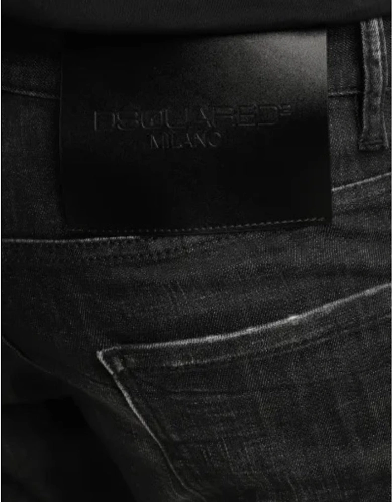 Sexy Twist Jean Black Denim Pants