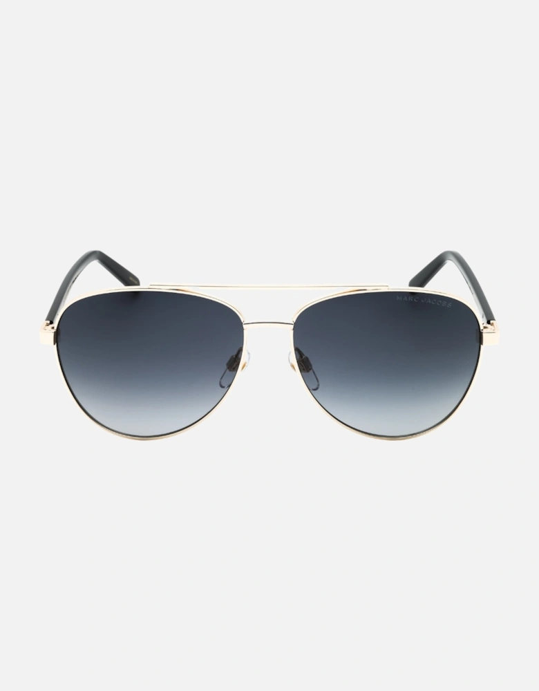 Dark Grey Gradient Gold Frame Sunglasses