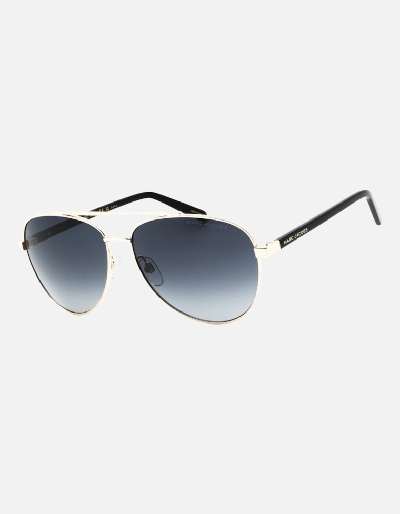 Dark Grey Gradient Gold Frame Sunglasses