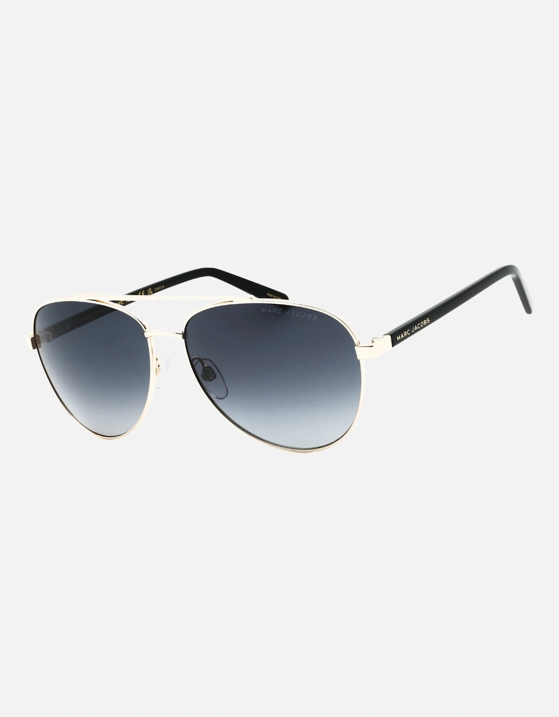 Dark Grey Gradient Gold Frame Sunglasses
