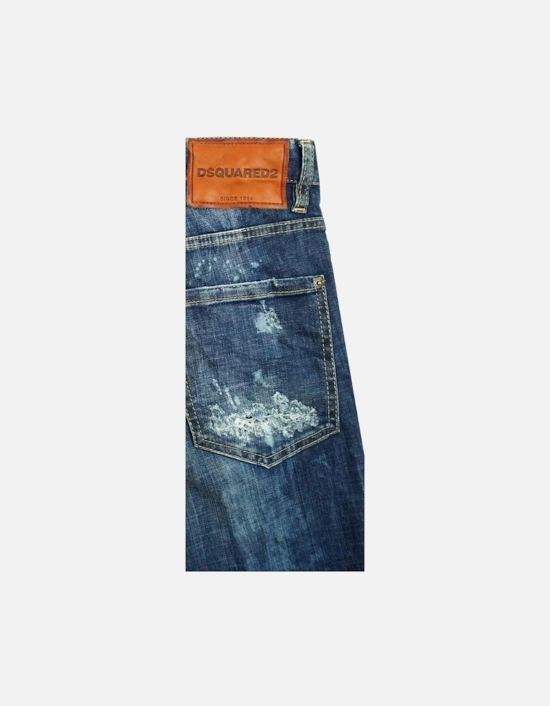 Cool Guy Jean Blue Frayed Denim Pants