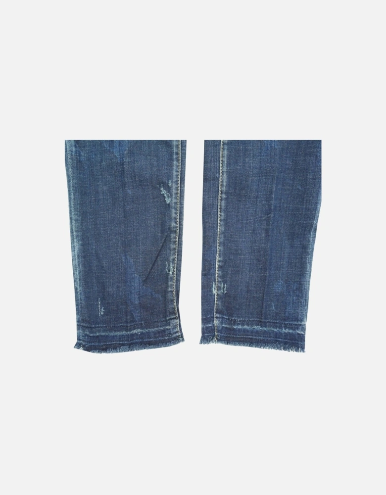 Cool Guy Jean Blue Frayed Denim Pants