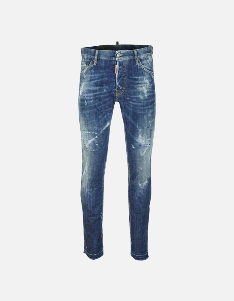 Cool Guy Jean Blue Frayed Denim Pants