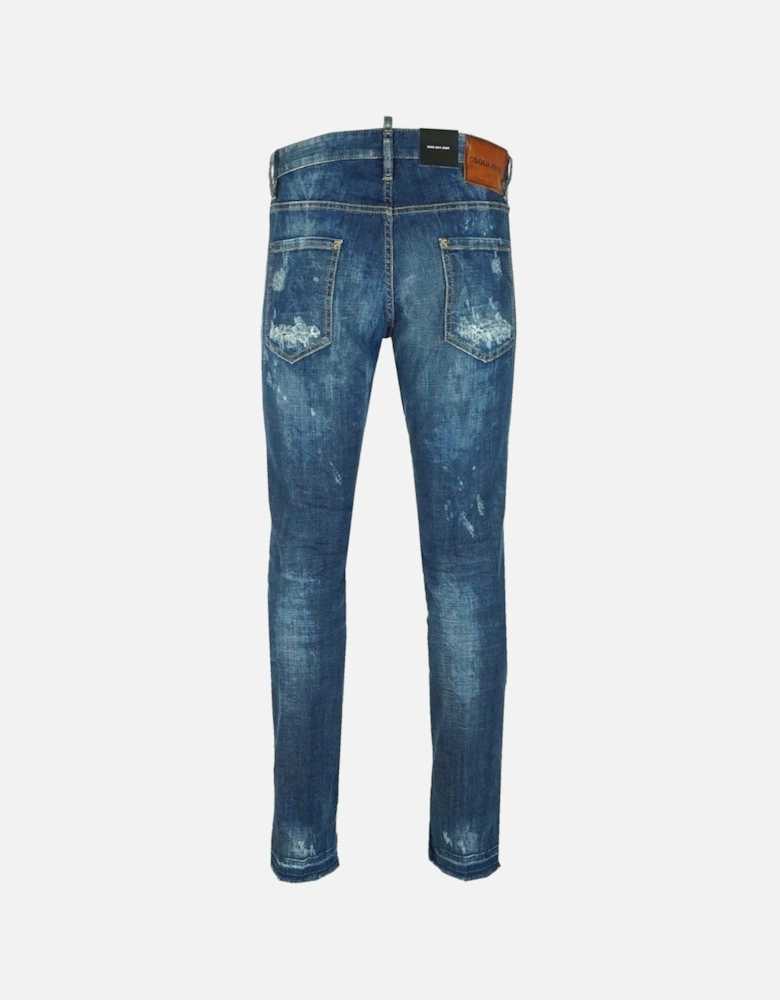 Cool Guy Jean Blue Frayed Denim Pants