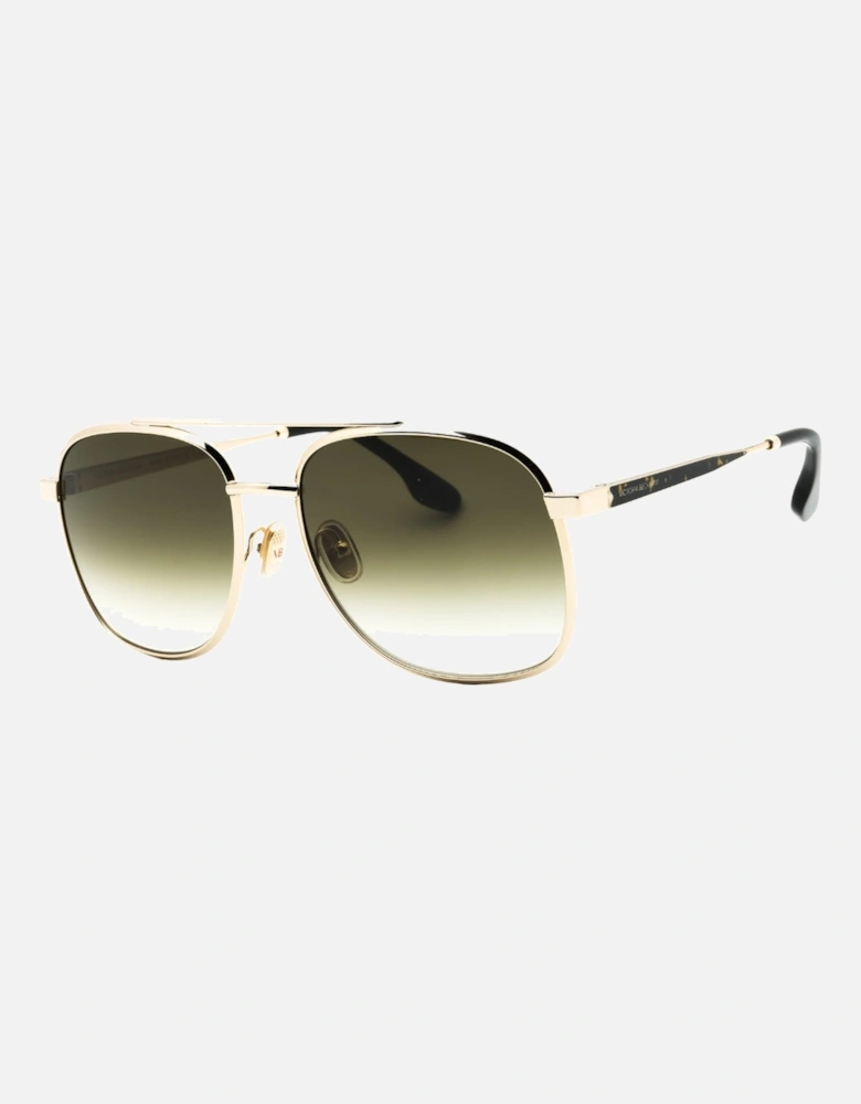Smoke Gradient Gold Sunglasses