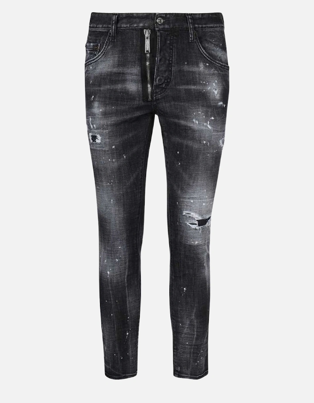 Skater Jean Black Faded Denim Pants, 3 of 2