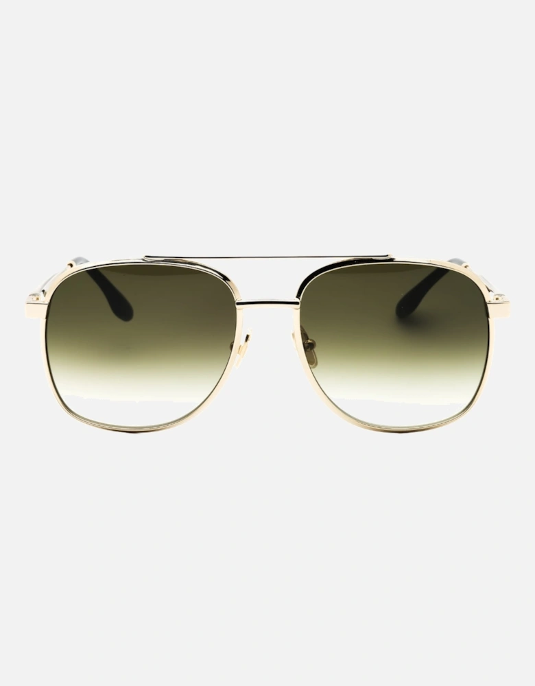 Smoke Gradient Gold Sunglasses