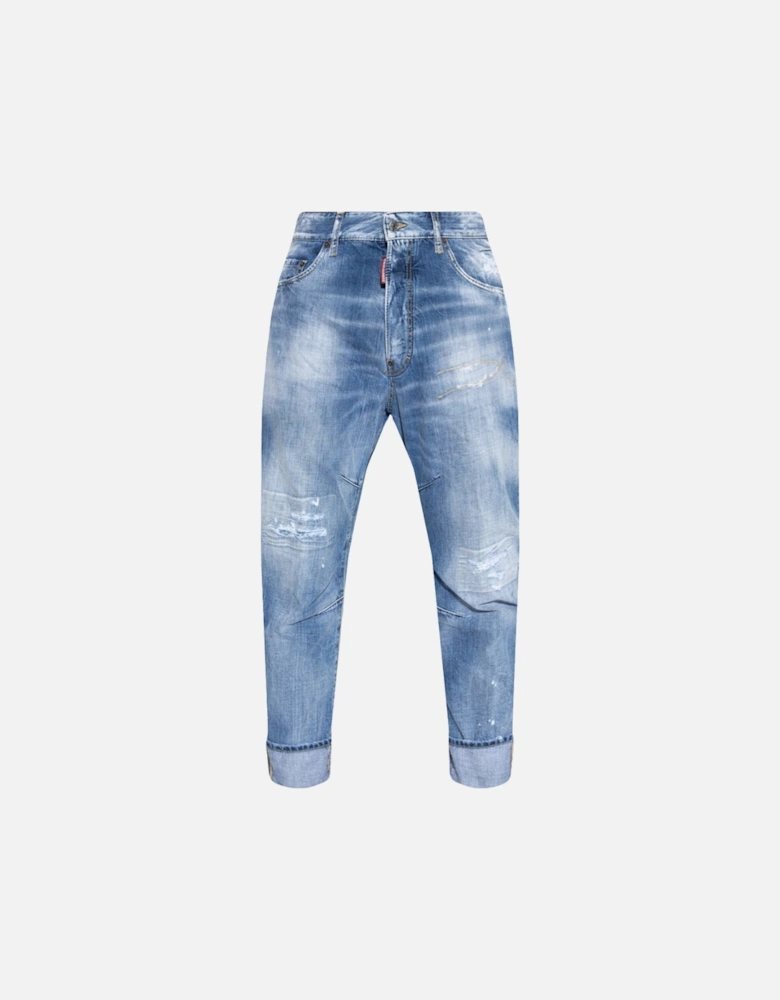 Tailored Combat Jean Blue Denim Pants