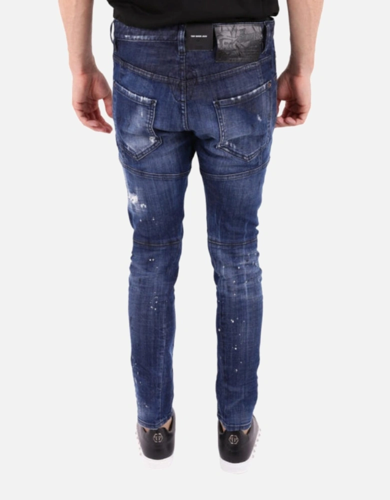 Tidy Biker Jean Dark Blue Denim Pants
