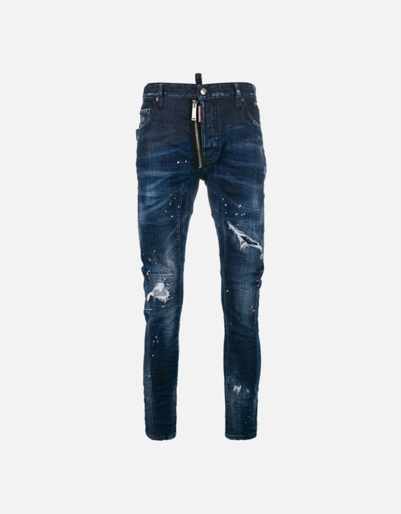 Tidy Biker Jean Dark Blue Denim Pants