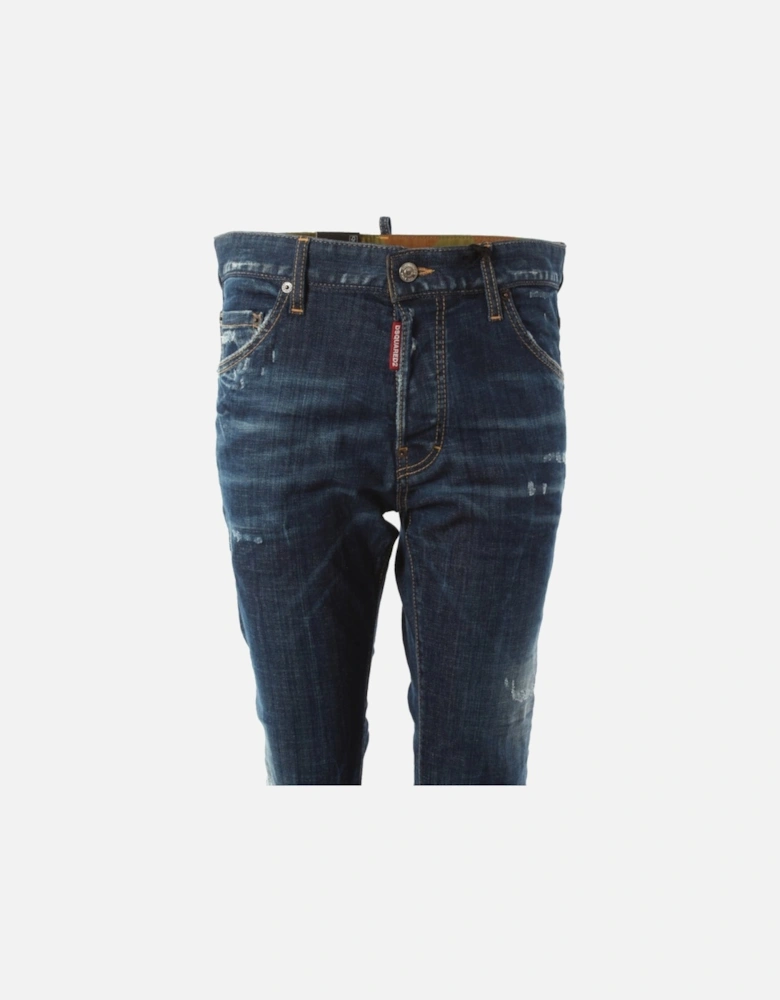 Cool Guy Cropped Dark Blue Denim Pants