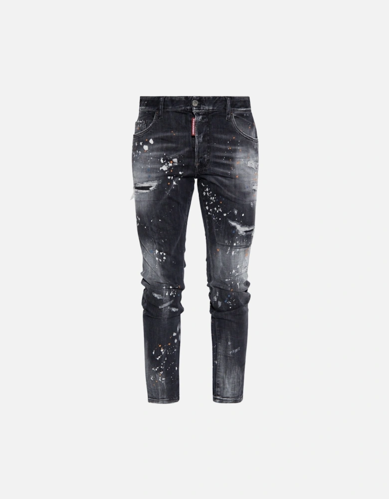 Super Twinky Jean Black Ripped Denim Pants