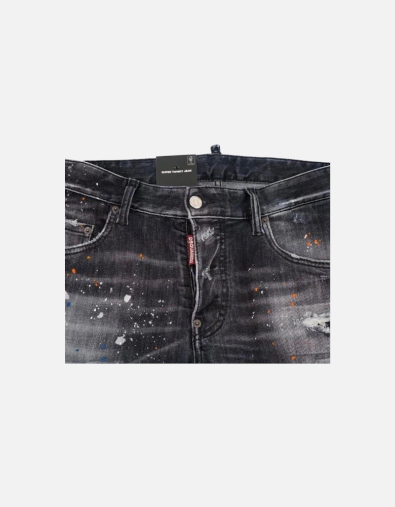 Super Twinky Jean Black Ripped Denim Pants