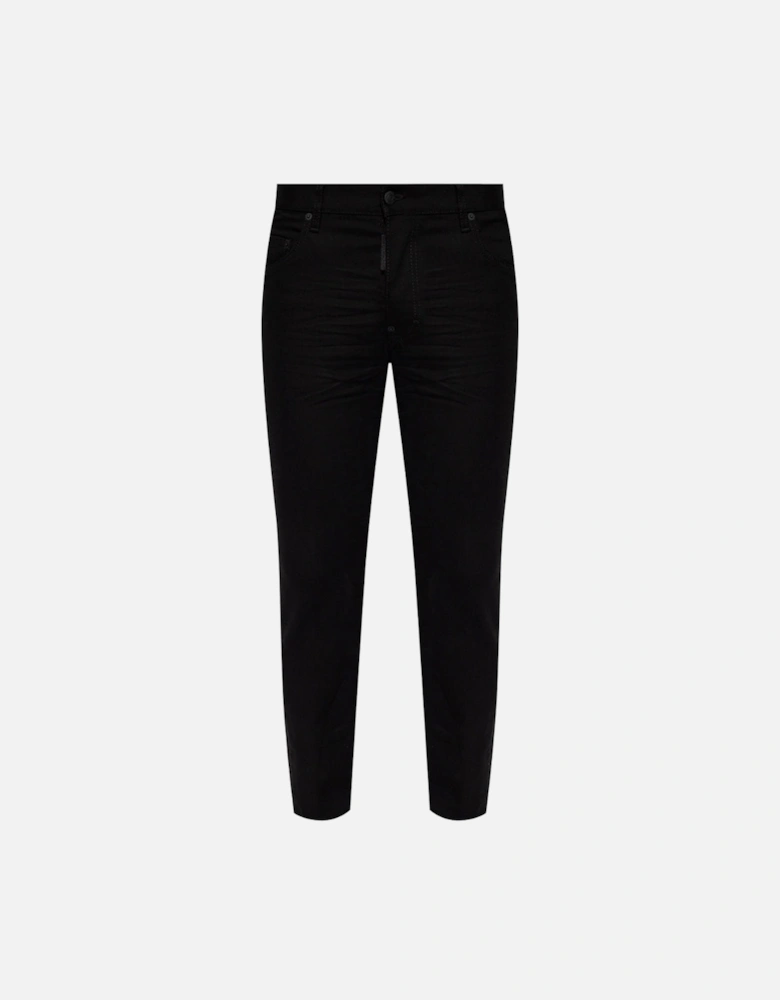 Black Bull Badge Black Denim Pants