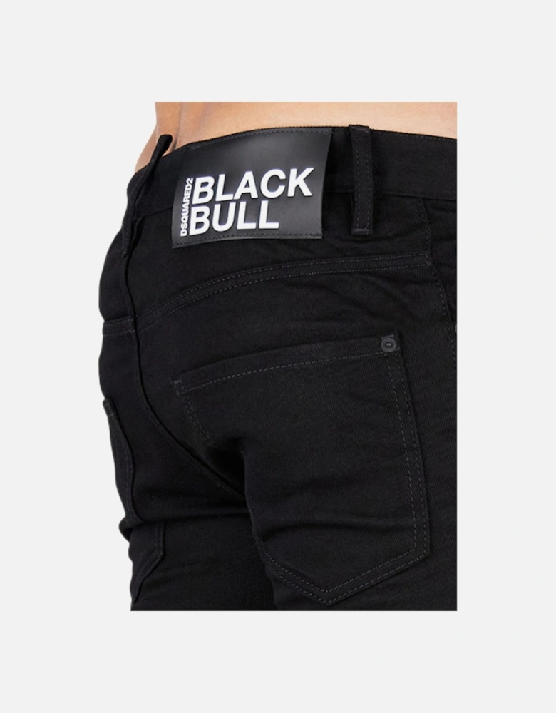 Black Bull Badge Black Denim Pants