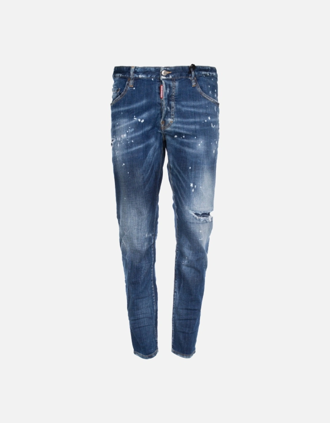 Skater Jean Brown Badge Dark Blue Denim Pants, 5 of 4