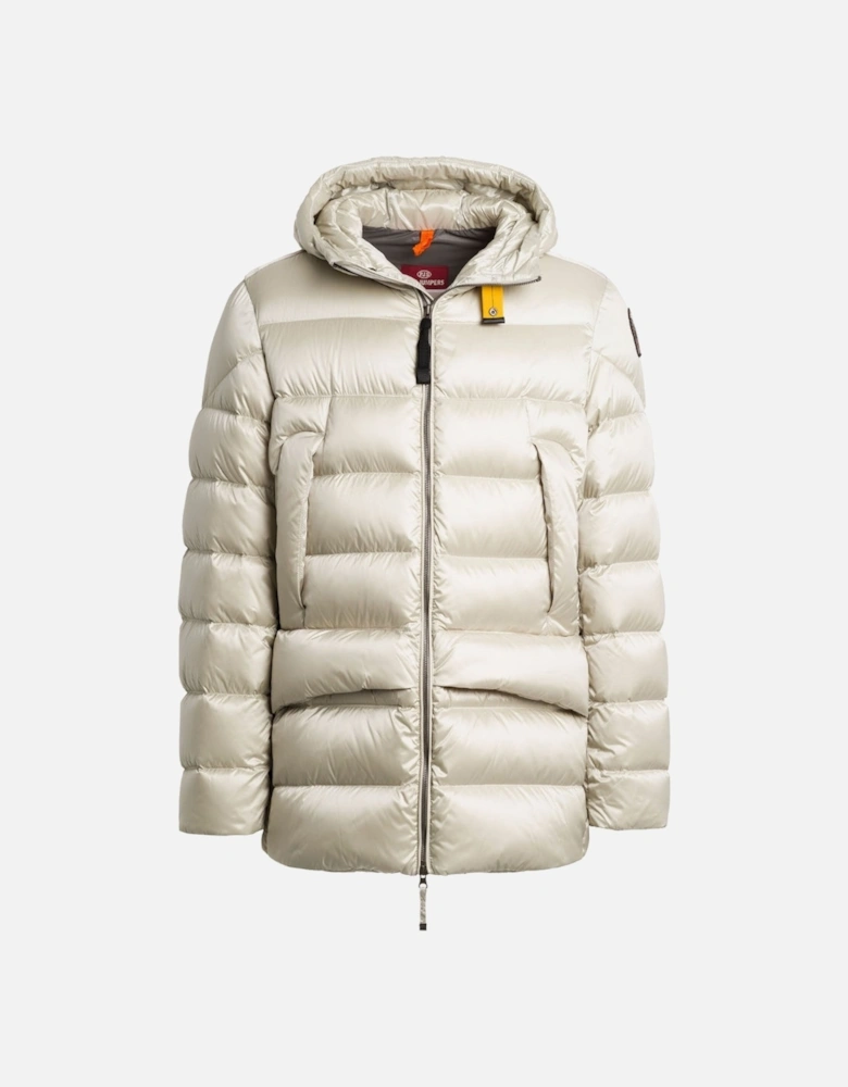 Rolph Pelican White Long Hooded Down Jacket