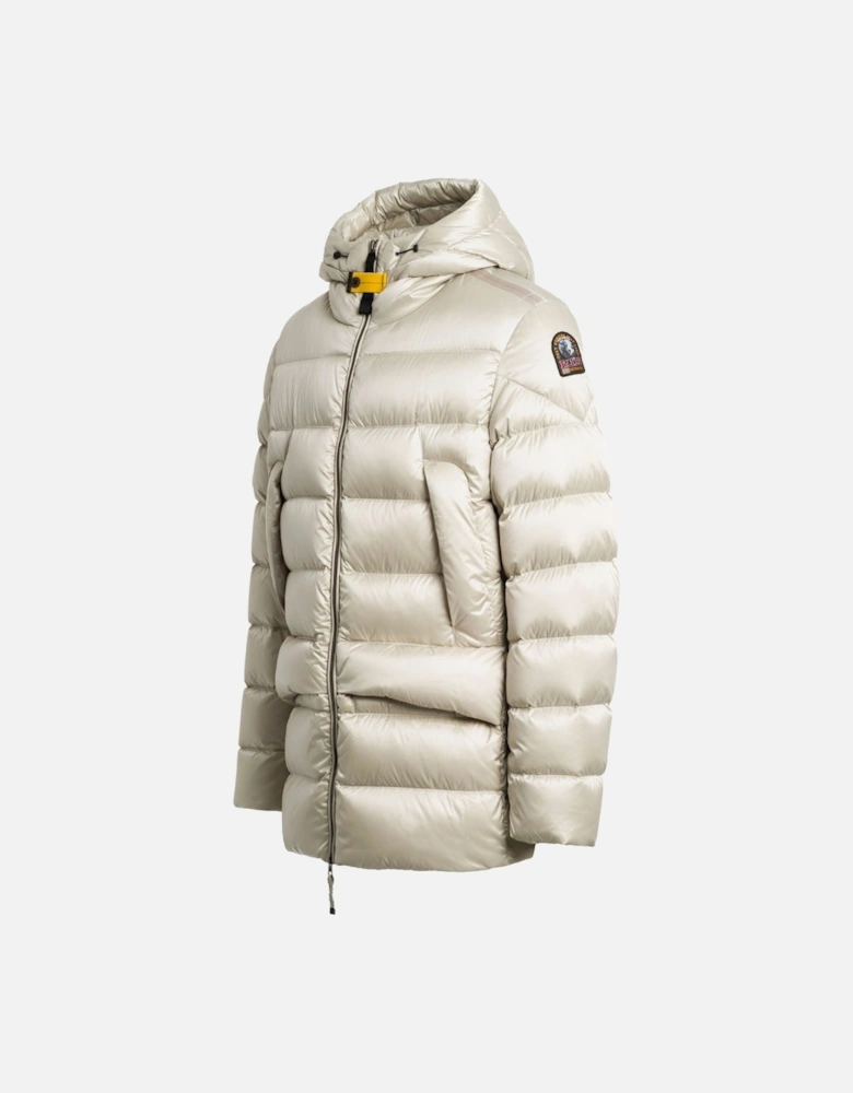 Rolph Pelican White Long Hooded Down Jacket