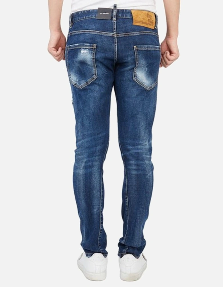 Sexy Twist Jean Dark Blue Denim Pants