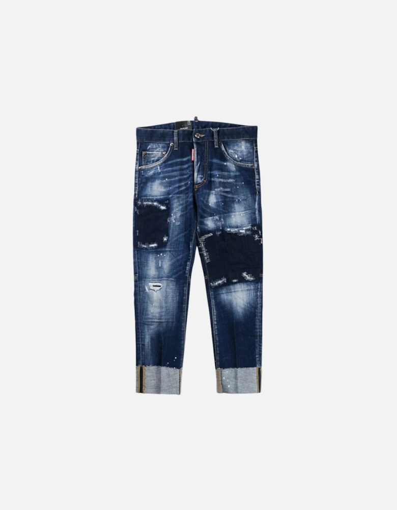 Sailor Jean Dark Blue Patch Denim Pants