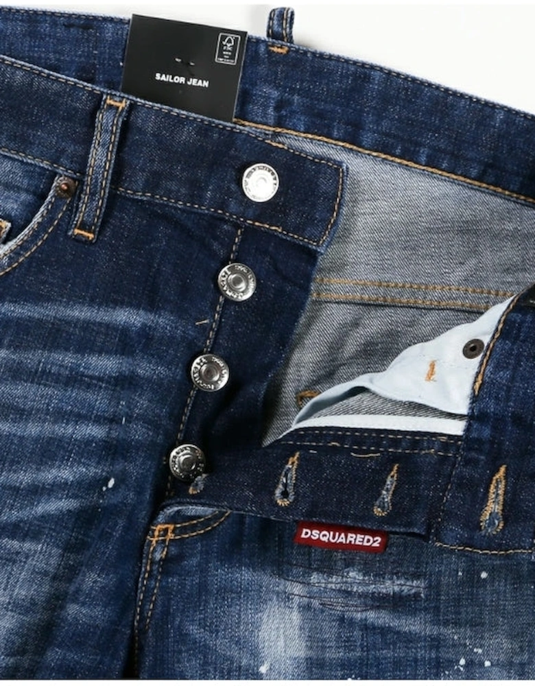 Sailor Jean Dark Blue Patch Denim Pants