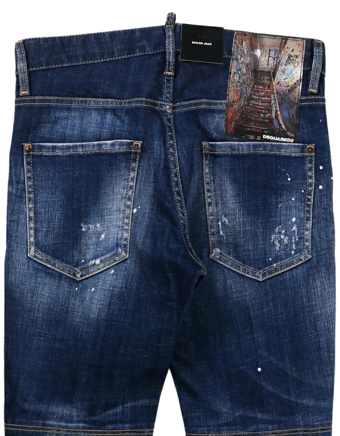 Sailor Jean Dark Blue Patch Denim Pants