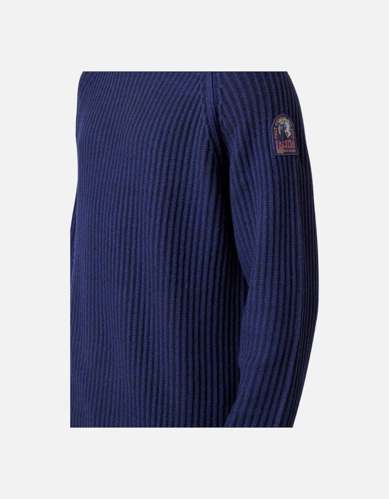 Rik Peacoat Navy Blue Crewnexk Sweatshirt