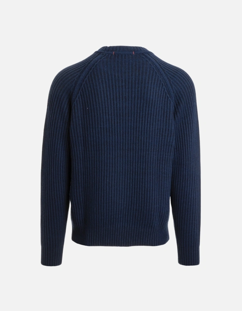 Rik Peacoat Navy Blue Crewnexk Sweatshirt