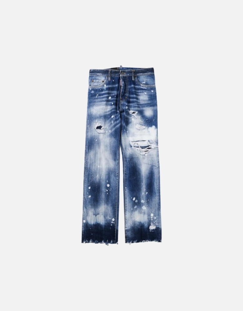 Roadie Jean Blue Distressed Denim Pants